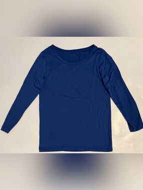 Uniqlo HEATTEACH Blue Long Sleeve Top
